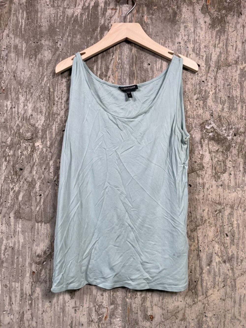 EILEEN FISHER Women's Scoop Neck Silk Tank Top Size S